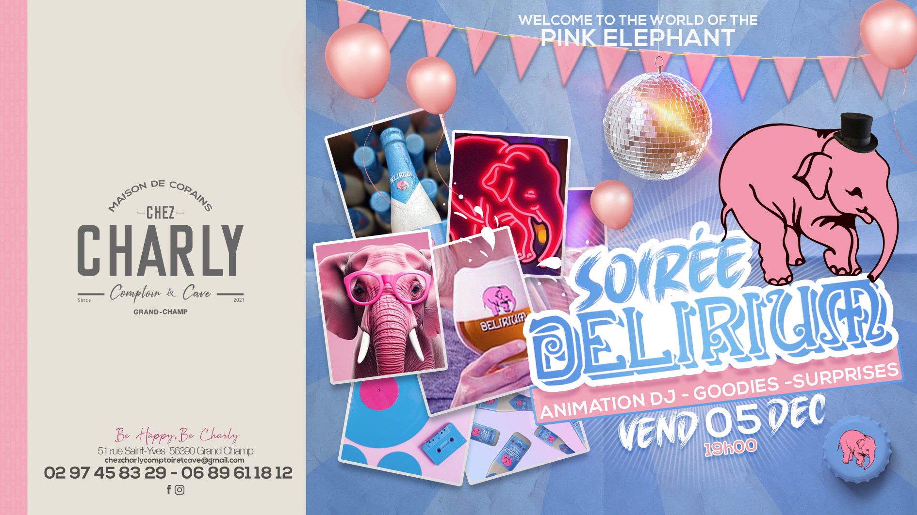 Visuel Soirée Délirium Chez Charly