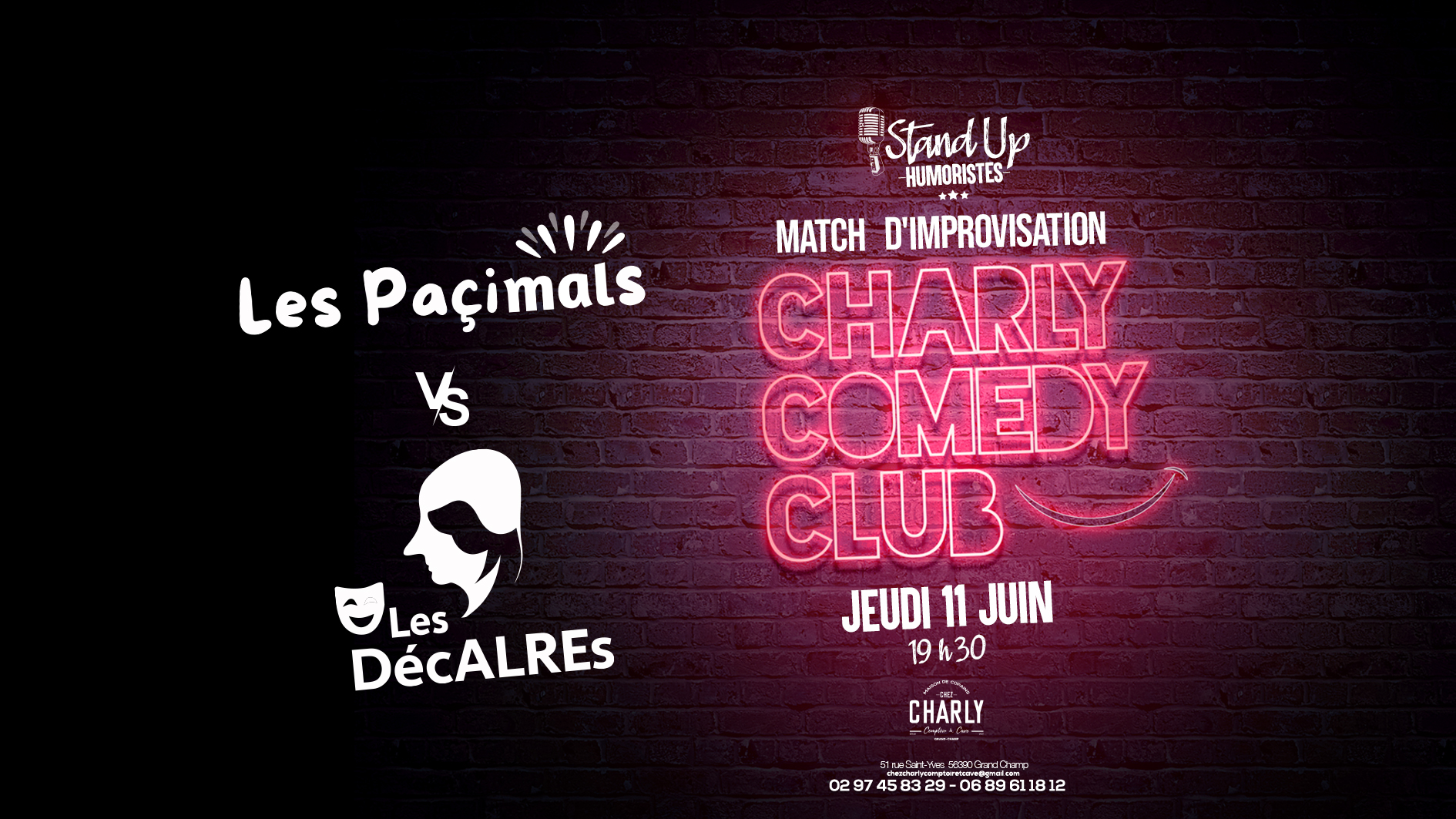 ecran charly comedy club AVRIL 2026